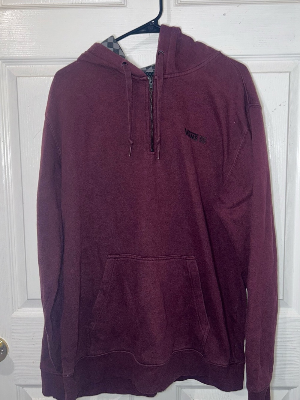 Vans Men’s Half-Zip Burgundy Pullover Hoodie